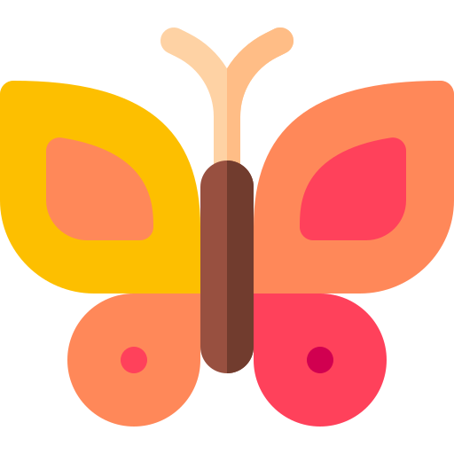 papillon Basic Rounded Flat Icône