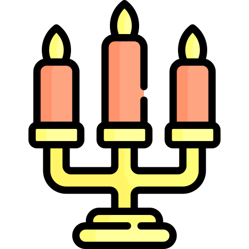 candeliere Kawaii Lineal color icona