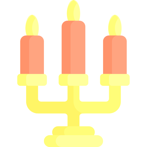 Świecznik Kawaii Flat ikona