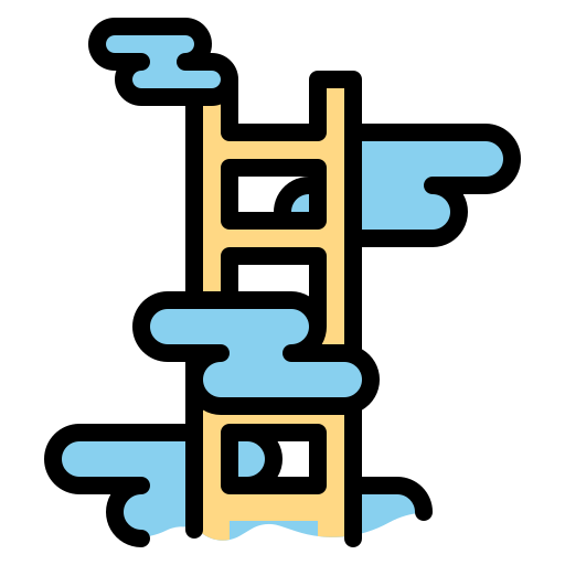 Лестница Linepointicon Lineal color иконка