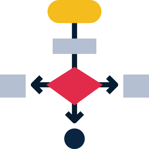 Diagrama de flujo Dailypm Studio Flat icono