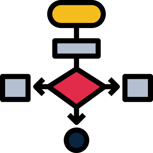 diagramma di flusso Dailypm Studio Linear color icona