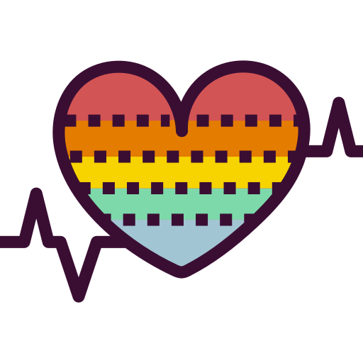 Heart rate Dailypm Studio Linear color icon