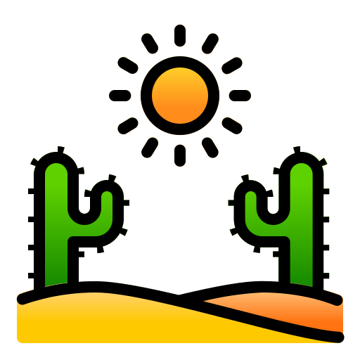Desierto Andinur Lineal Color Gradient icono