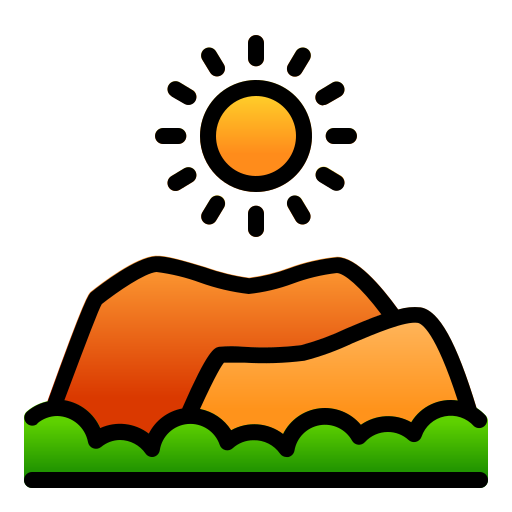 Montaña Andinur Lineal Color Gradient icono