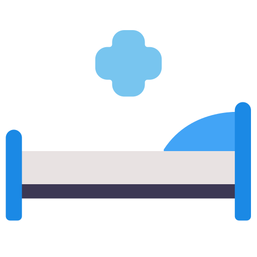 Hospital bed Victoruler Flat icon