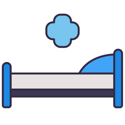 Hospital bed Victoruler Linear Colour icon