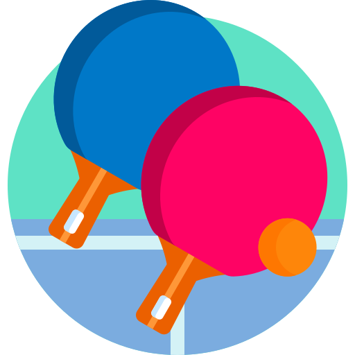 Ping pong Detailed Flat Circular Flat icon