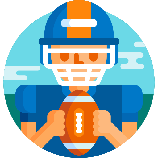 American football Detailed Flat Circular Flat icon