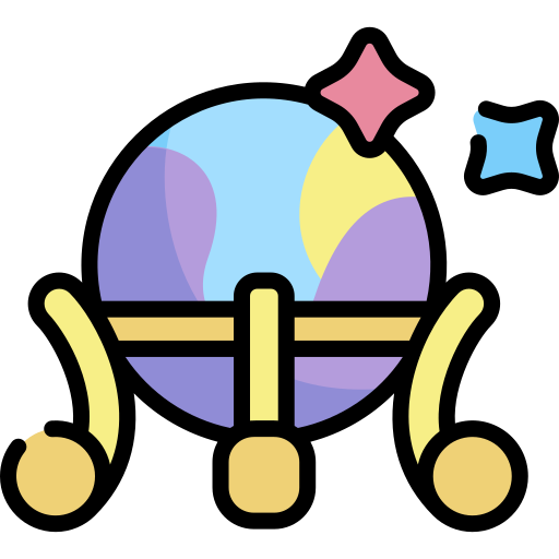 Bola de cristal Kawaii Lineal color icono