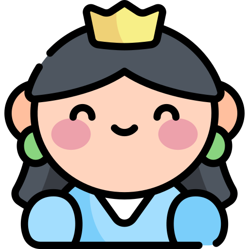 księżniczka Kawaii Lineal color ikona