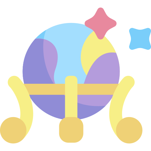 Bola de cristal Kawaii Flat icono