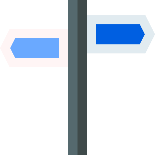 Placa de sinalização Basic Straight Flat Ícone