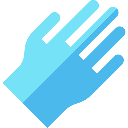 Rubber gloves Basic Straight Flat icon