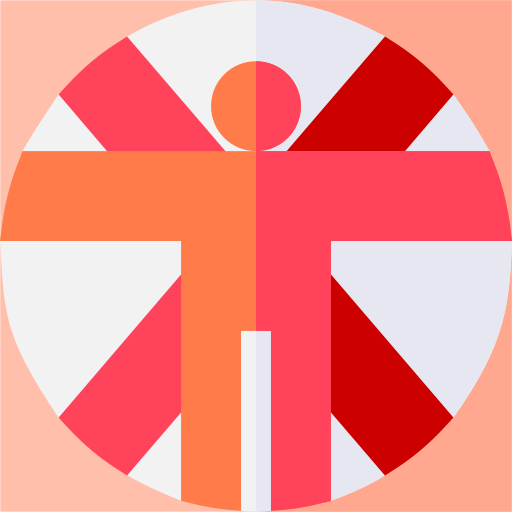 Vitruvian man Basic Straight Flat icon