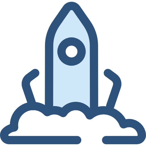 ruimteschip Monochrome Blue icoon
