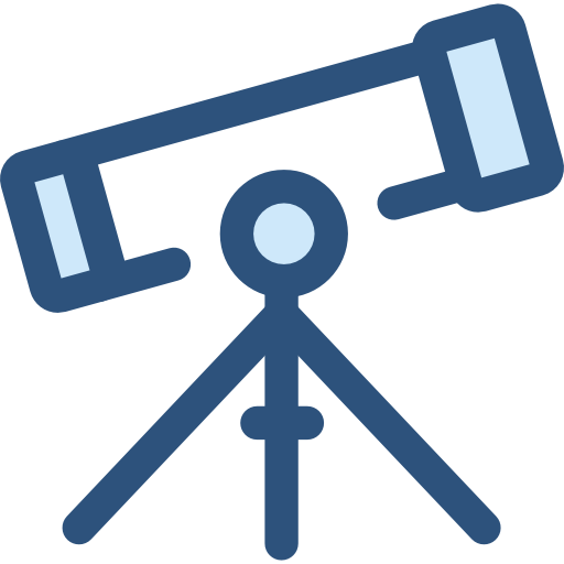 telescopio Monochrome Blue icono