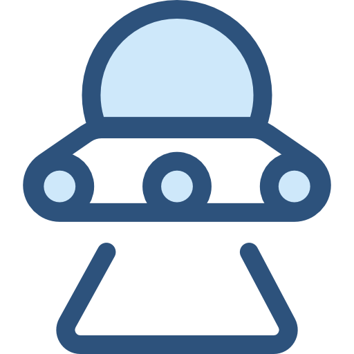 ufo Monochrome Blue icon
