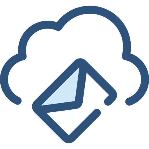 e-mail Monochrome Blue icona