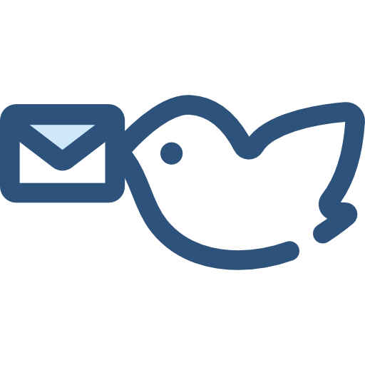 e-mail Monochrome Blue icona