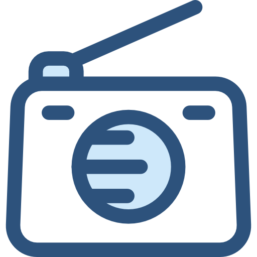 radio Monochrome Blue ikona
