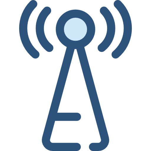 antenne Monochrome Blue Icône