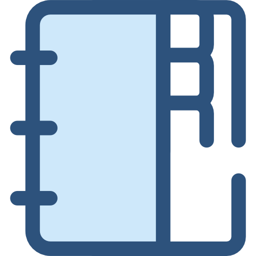 agenda Monochrome Blue icono