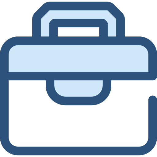 Briefcase Monochrome Blue icon