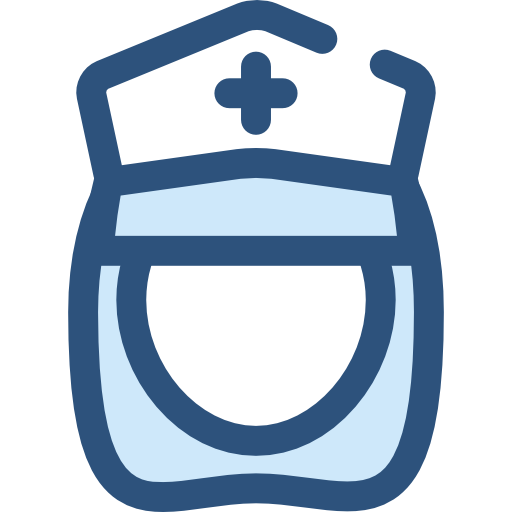 krankenschwester Monochrome Blue icon