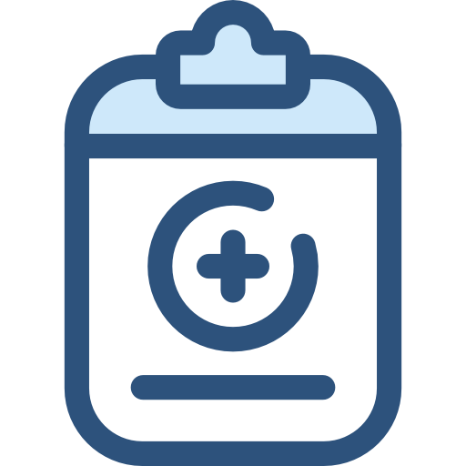 Medical result Monochrome Blue icon