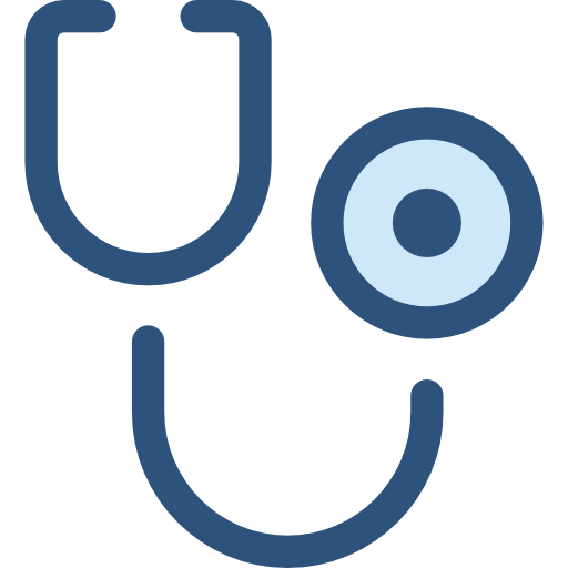 Stethoscope Monochrome Blue icon
