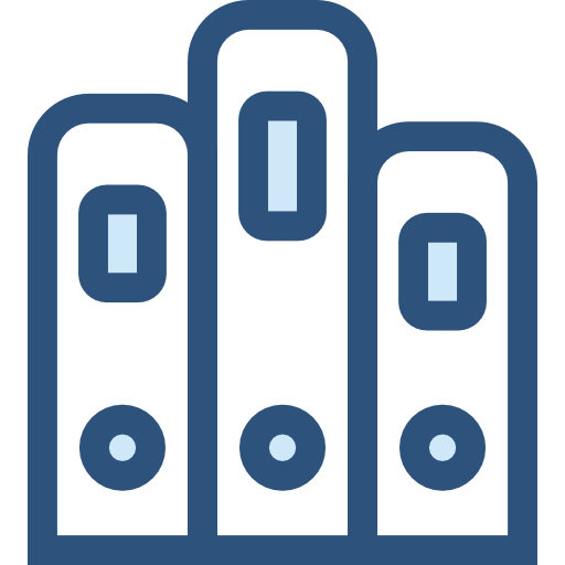 서류 캐비넷 Monochrome Blue icon