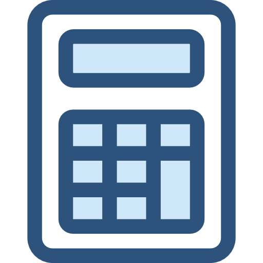 rekenmachine Monochrome Blue icoon