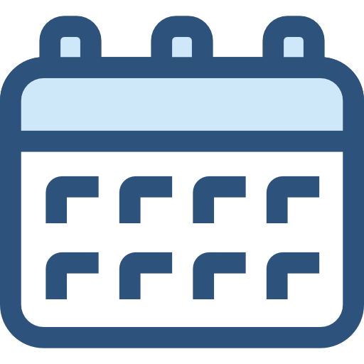 kalender Monochrome Blue icoon