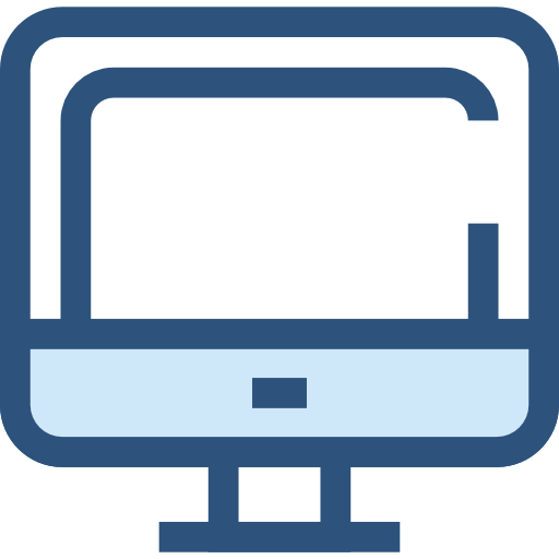 komputer Monochrome Blue ikona