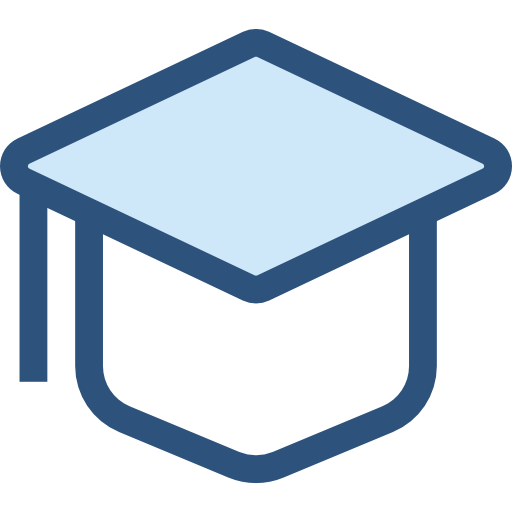 졸업하다 Monochrome Blue icon