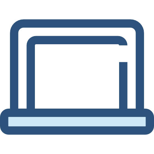 laptop Monochrome Blue icoon