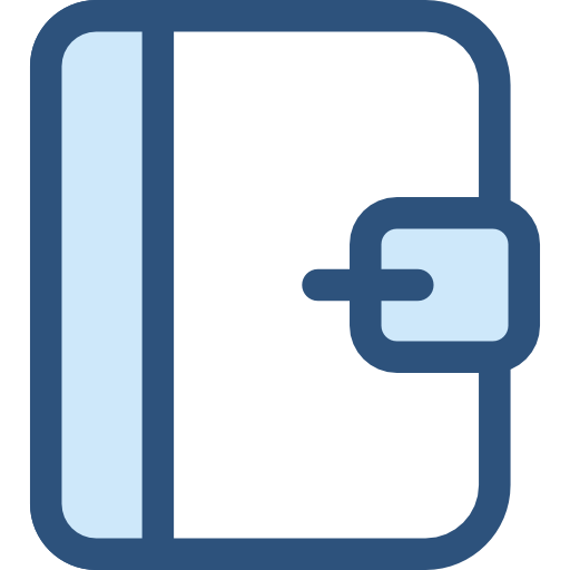 Agenda Monochrome Blue icon