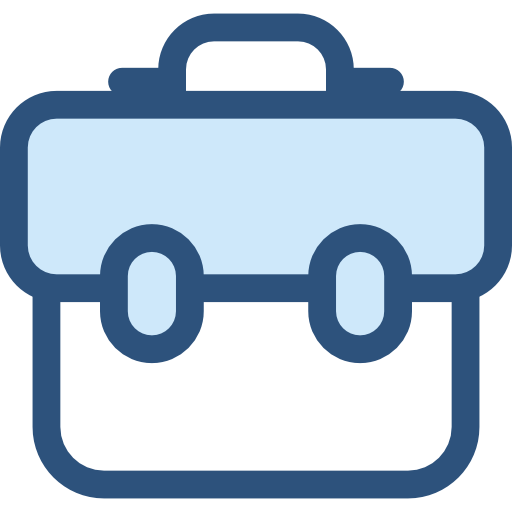 Briefcase Monochrome Blue icon