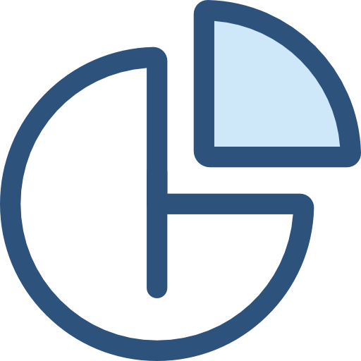 wykres kołowy Monochrome Blue ikona