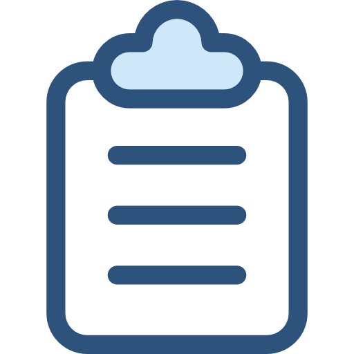 Clipboard Monochrome Blue icon