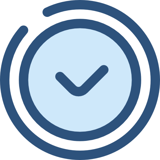 reloj redondo Monochrome Blue icono