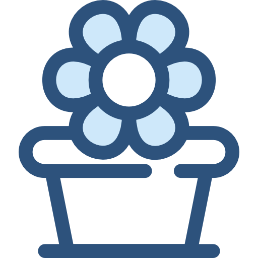fleur Monochrome Blue Icône