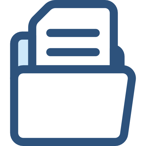 Folder Monochrome Blue icon
