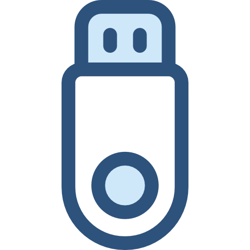 usb stick Monochrome Blue icon