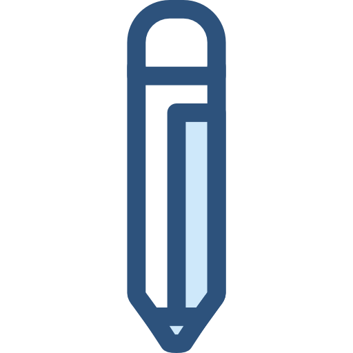 Pencil Monochrome Blue icon