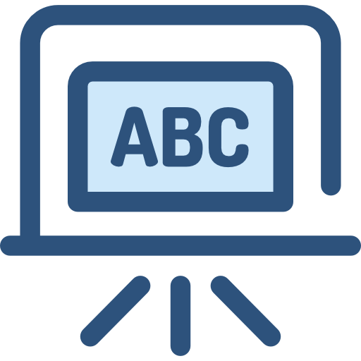 schoolbord Monochrome Blue icoon