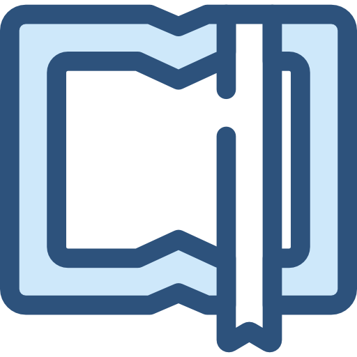 libro abierto Monochrome Blue icono