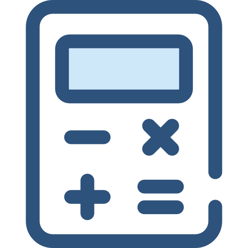 kalkulator Monochrome Blue ikona