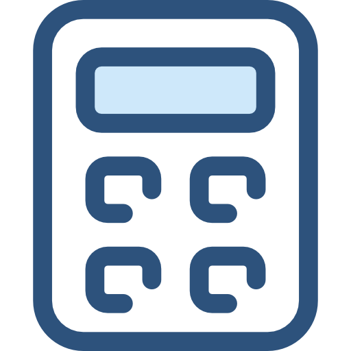 kalkulator Monochrome Blue ikona